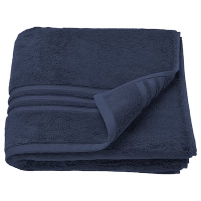 BROKGLIM Serviette de bain, bleu foncé, 28x55 "