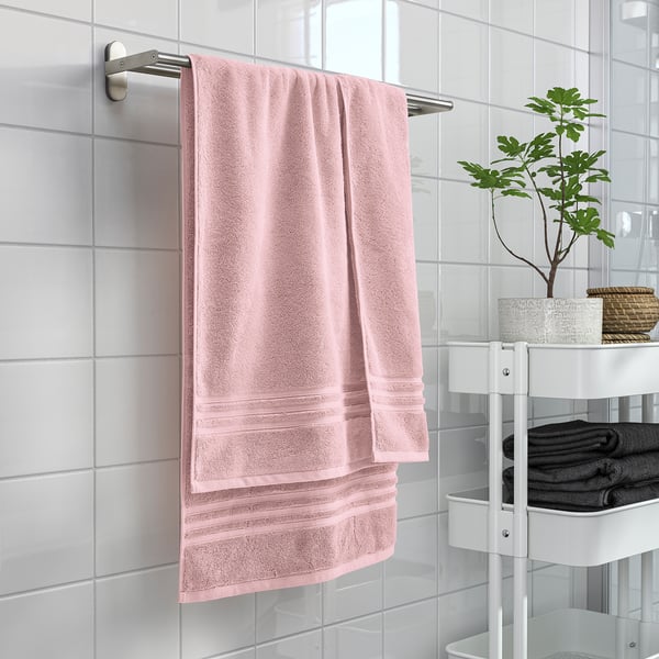 BROKGLIM Serviette de bain, rose, 28x55 "