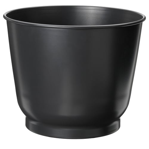 BROKTRAST Cache-pot, intérieur/extérieur/gris foncé, 9 ½ "