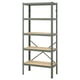 BROR Étagère, avec 5 tablettes gris-vert/contreplaqué de pin, 33 1/2x15 3/4x74 3/4 "