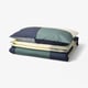 BRUNKRISSLA Housse de couette et taie(s), vert/multicolore, 1 place