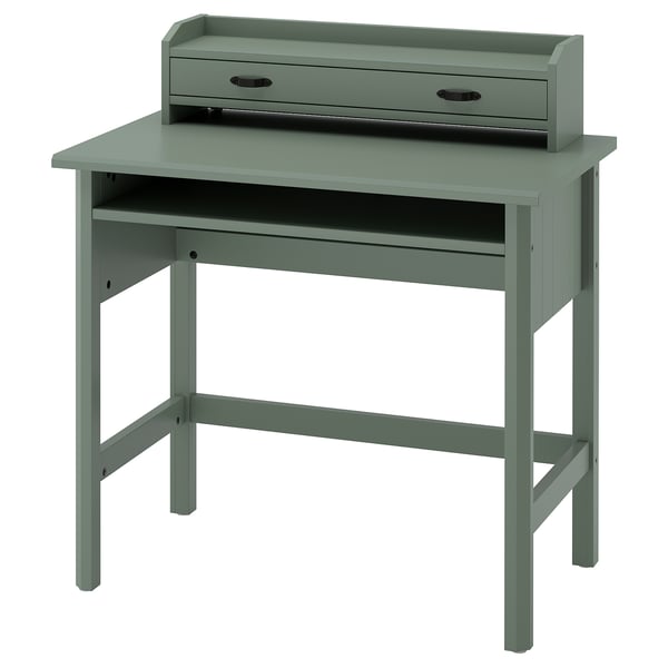 BRYTNING Bureau avec élément complémentaire, vert, 33 1/2x20 7/8 "