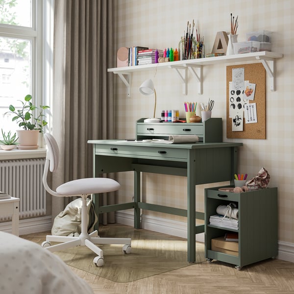 BRYTNING Bureau, vert, 43 1/4x20 7/8x29 1/2 "