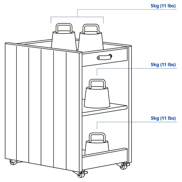 BRYTNING Rangement, blanc, 11 3/8x15 3/4x18 1/2 "