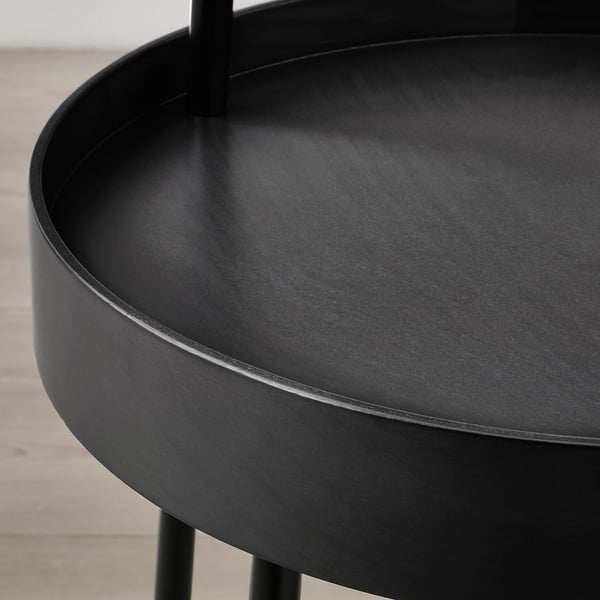 BURVIK Table d'appoint, noir, 15 "