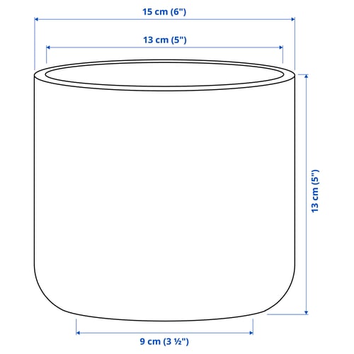 BUSKKAPRIFOL Cache-pot, intérieur/extérieur/beige, 4 ¾ "