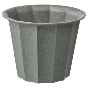 BUSKVERK Cache-pot, intérieur/extérieur gris, 3 ½ "