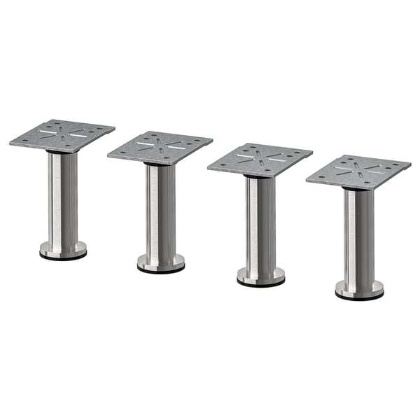 CAPITA Pied, acier inox, 4 1/2 "