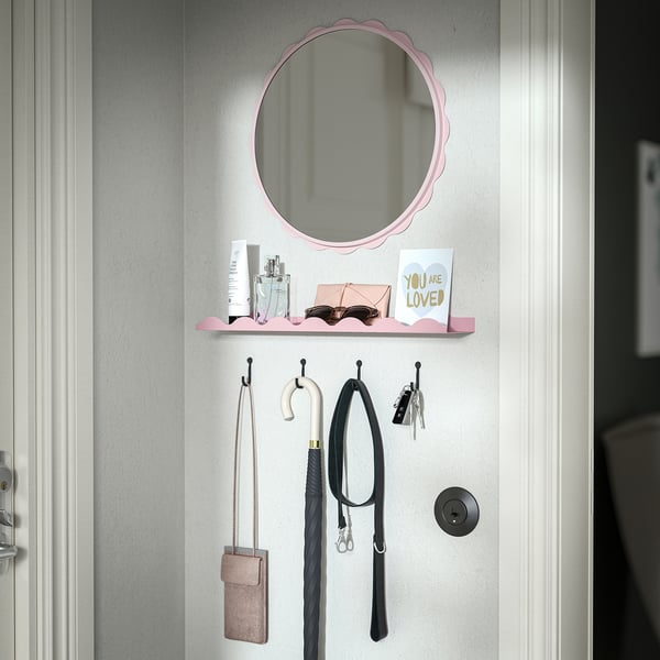 DAGGKAPRIFOL Miroir, rose clair, 15 3/4 "