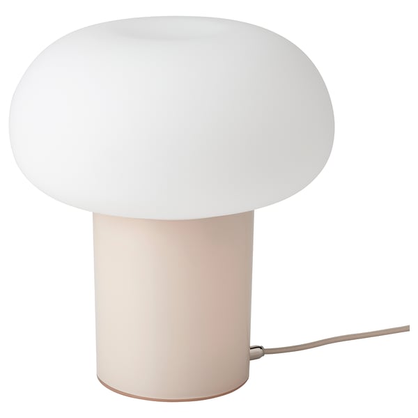 DEJSA Lampe de table, beige/opalin verre, 11 "
