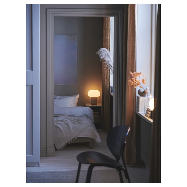 DEJSA Lampe de table, beige/opalin verre, 11 "