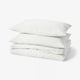 DOFTAKLEJA Housse de couette et taie(s), blanc/anthracite, 2 places/grand 2 places