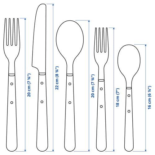 DOFTSKÖLD Service de couverts, 20 pièces, blanc cassé
