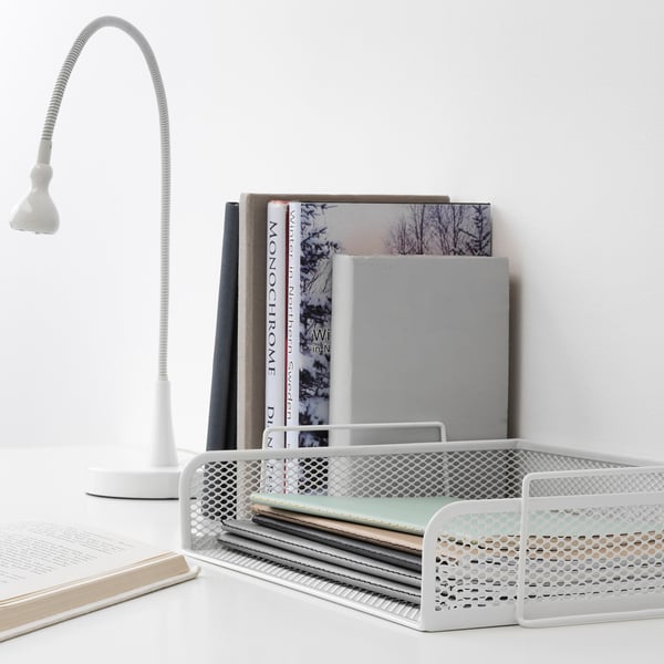 DRÖNJÖNS Corbeille à courrier, blanc