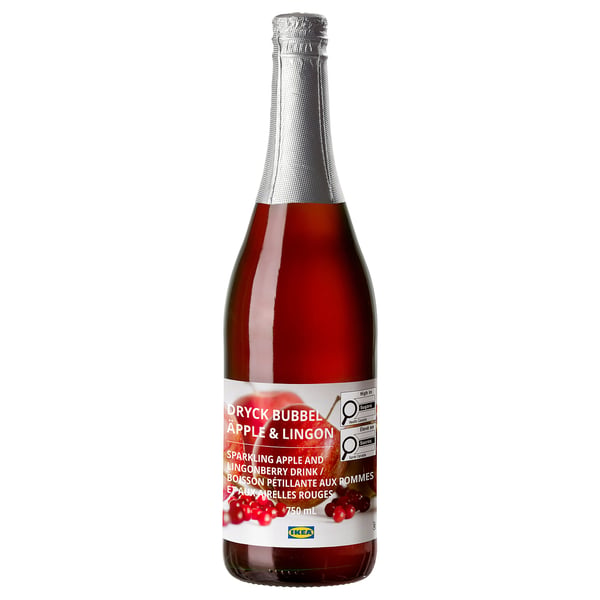 DRYCK BUBBEL ÄPPLE & LINGON Boisson gazeuse, pomme/airelle, 25 oz