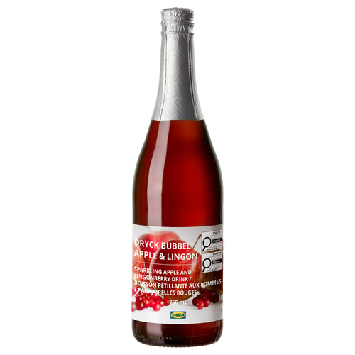 DRYCK BUBBEL ÄPPLE & LINGON Boisson gazeuse, pomme/airelle, 25 oz