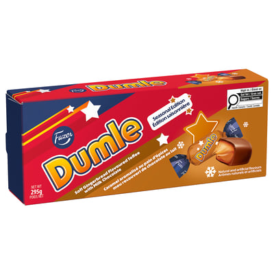 DUMLE Caramels enrobés de chocolat, arôme gingembre, 10 oz