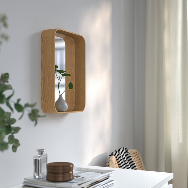 DVÄRGSYREN Miroir, chêne plaqué, 11x14 ½ "
