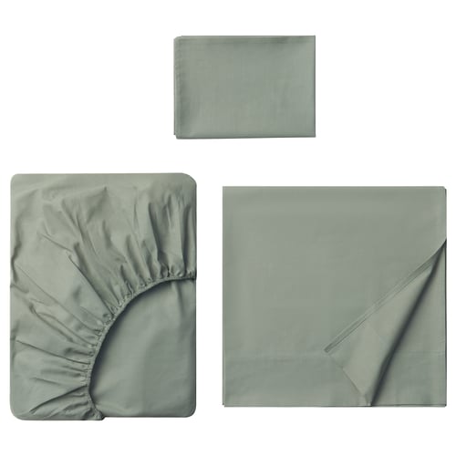 DVALA Ensemble draps, gris-vert, 1 place