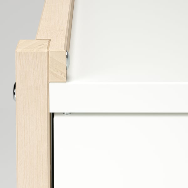 EKENABBEN Armoire, tremble/blanc, 27 1/2x13 3/4x20 1/8 "