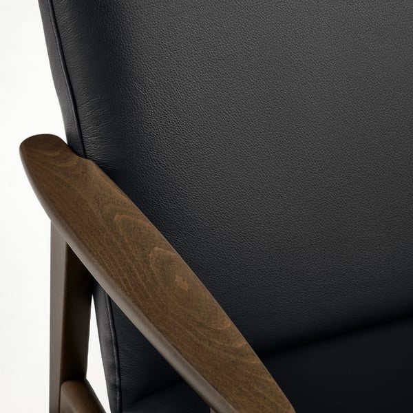 EKENÄSET Fauteuil, effet noyer/Grann/Bomstad noir