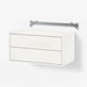 EKET Rangement mural, avec 2 tiroirs/blanc, 27 1/2x13 3/4x13 3/4 "