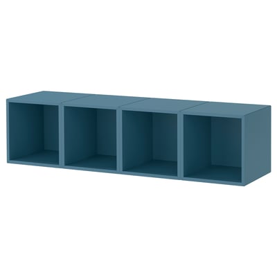 EKET Rangement mural, bleu gris foncé, 55 1/8x13 3/4x13 3/4 "