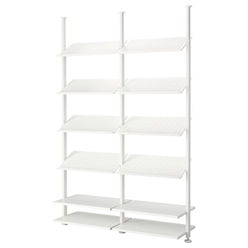 ELVARLI Rangement ouvert, blanc, 69x20x87 1/4-137 3/4 "