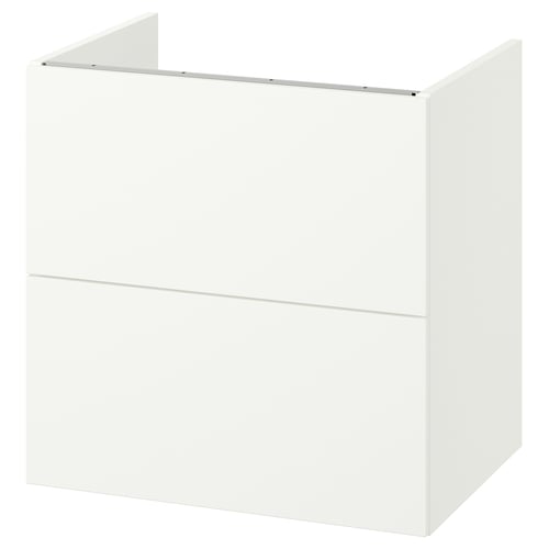 ENHET Meuble-lavabo à tiroirs, blanc, 24x18 5/8x24 "