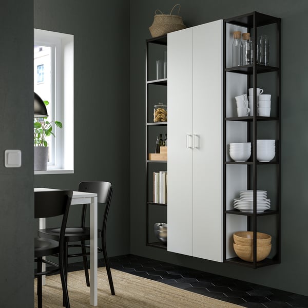ENHET Rangement, anthracite/blanc, 48x12 3/4x72 "