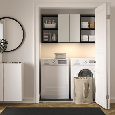 ENHET Rangement, anthracite/blanc, 60x12 3/4x30 "