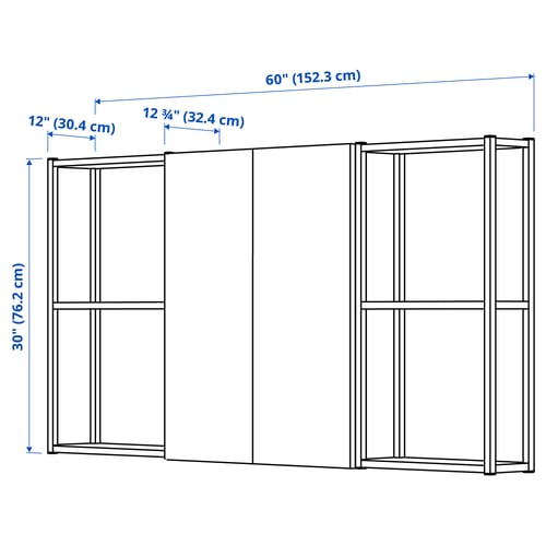 ENHET Rangement, blanc, 60x12 3/4x30 "