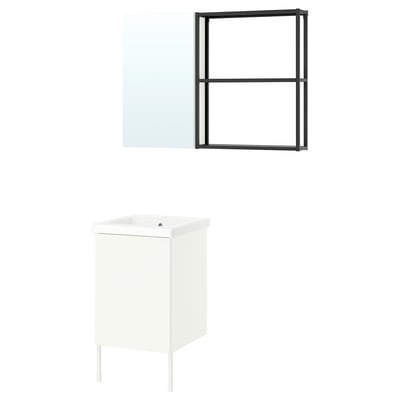 ENHET Salle de bains, anthracite/blanc, 18 "