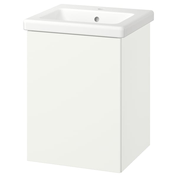 ENHET / TVÄLLEN Meuble sdb avec porte/lavabo, blanc, 19 5/8x19 1/8x26 "