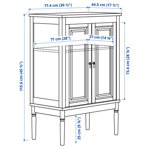 FÄRJKARL Armoire, blanc cassé, 30 1/2x17 1/2x45 1/2 "