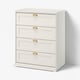 FÅGELFJÄLLET Commode à 4 tiroirs, blanc cassé, 32 1/4x20 1/8x39 3/4 "