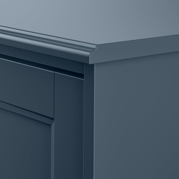 FÅGELFJÄLLET Commode à 4 tiroirs, bleu gris foncé, 32 1/4x20 1/8x39 3/4 "