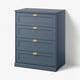FÅGELFJÄLLET Commode à 4 tiroirs, bleu gris foncé, 32 1/4x20 1/8x39 3/4 "