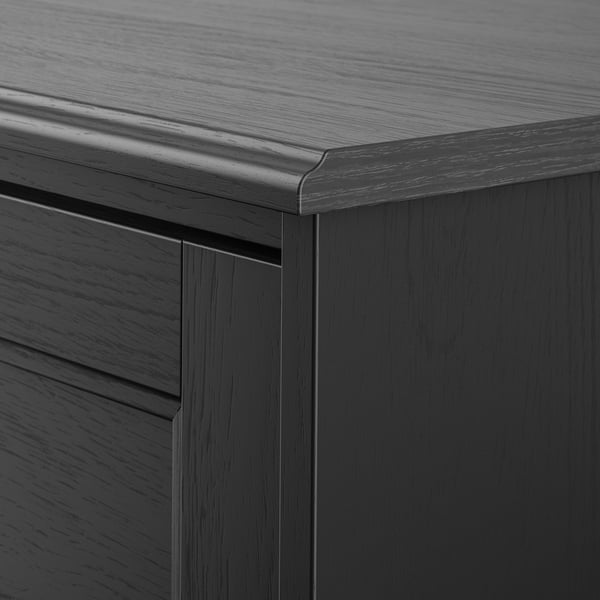FÅGELFJÄLLET Commode à 4 tiroirs, noir eff chêne, 32 1/4x20 1/8x39 3/4 "