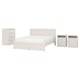 FÅGELFJÄLLET Mobilier chambre, ensemble de 4, blanc cassé, 2 places