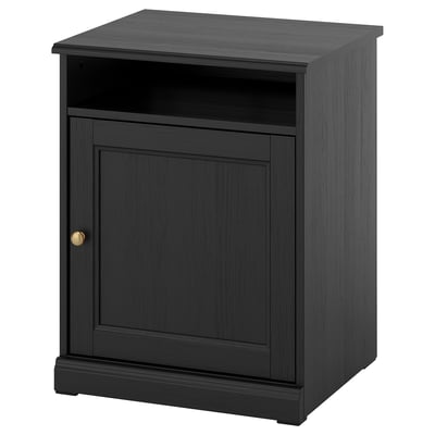 FÅGELFJÄLLET Table de chevet, noir eff chêne, 20 1/2x18 1/8x26 "