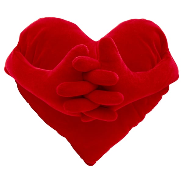 FAMNIG HJÄRTA Coussin, rouge, 16x40 "