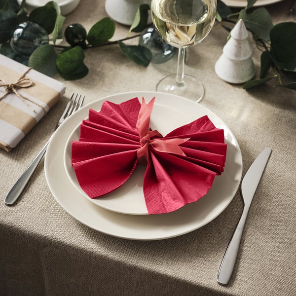 FANTASTISK Serviette de table en papier, rouge, 15 ¾x15 ¾ "