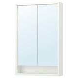 FAXÄLVEN Armoire pharmacie éclairage intégré, blanc, 24x6x37 "