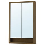 FAXÄLVEN Armoire pharmacie éclairage intégré, brun eff chêne, 24x6x37 "