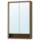 FAXÄLVEN Armoire pharmacie éclairage intégré, brun eff chêne, 24x6x37 "