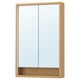 FAXÄLVEN Armoire pharmacie éclairage intégré, eff chêne, 24x6x37 "