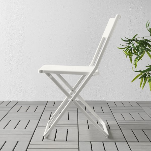 FEJAN Chaise, extérieur, pliant blanc