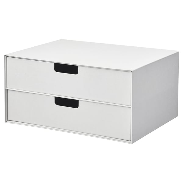 FJÄDERHARV Minicommode à 2 tiroirs, blanc, 12 ½x9 ¾ "