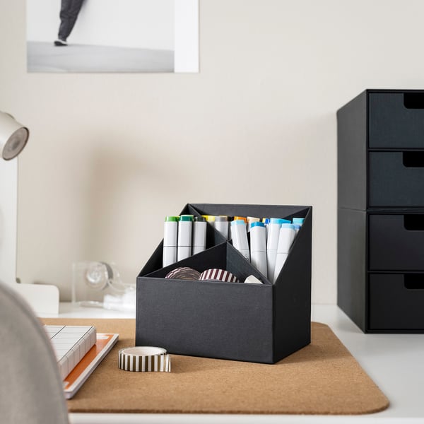 FJÄDERHARV Range-tout de bureau, anthracite, 6 ¼x6 ¼ "